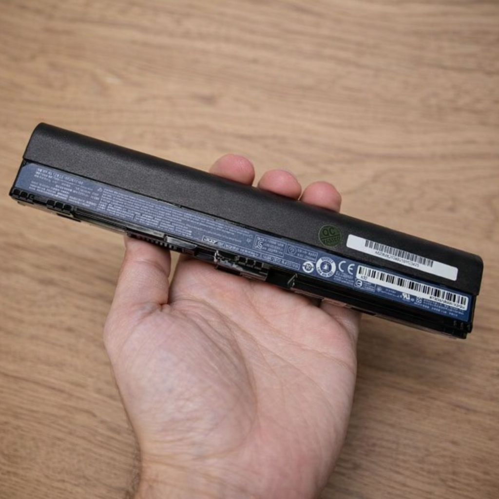 Baterai Acer Aspire One AL12B32 (SLIM) Ori Rusak Bekas Copotan Laptop
