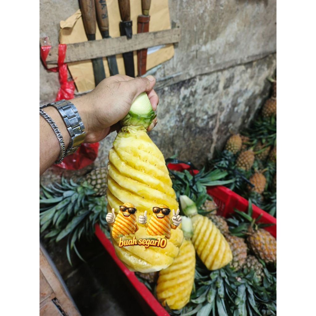 NANAS PALEMBANG BIG SIZE JUMBO PREMIUM FRESH SUDAH DIKUPAS PER 1BUAH