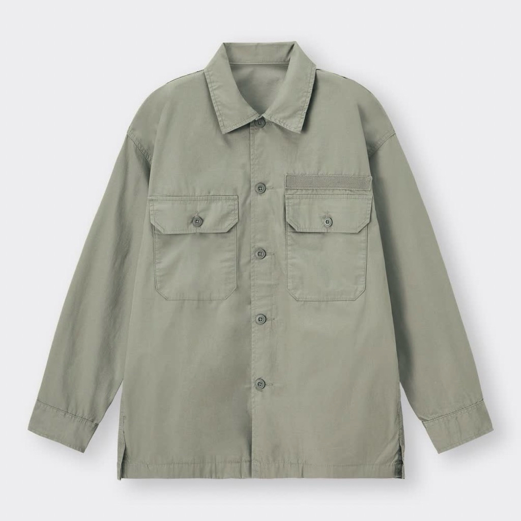 Brand new - GU by Uniqlo - Military Oversized Fatigue / Field / OG-107 Shirt - Olive Green - Size L