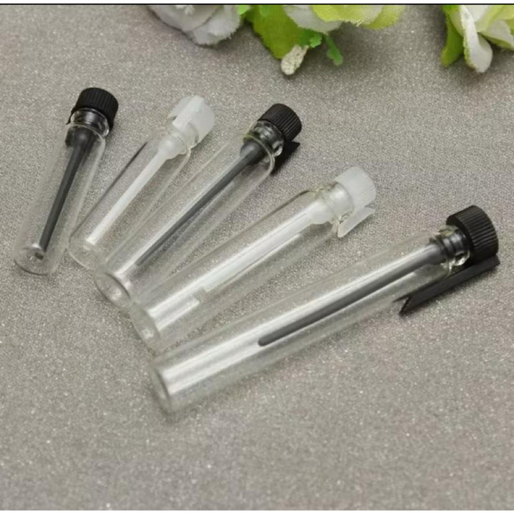 botol tester  parfume kaca mini 1ml, 2ml, 3ml elegan