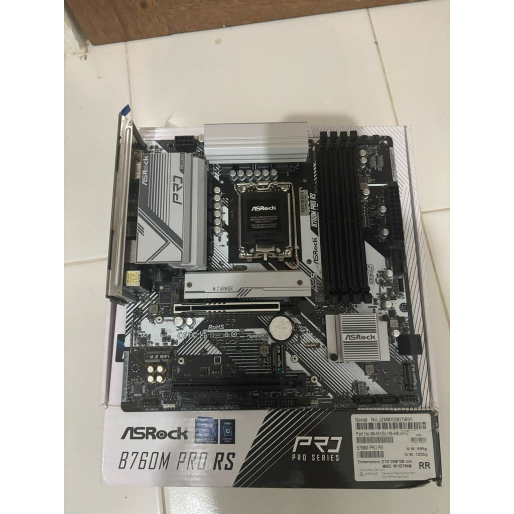 Motherboard Asrock B760M Pro RS DDR5 LGA1700 (non-wifi)