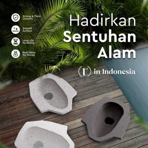 INA C2 Closet Jongkok Sandstone series // Closet Jongkok Nuansa Alam INA