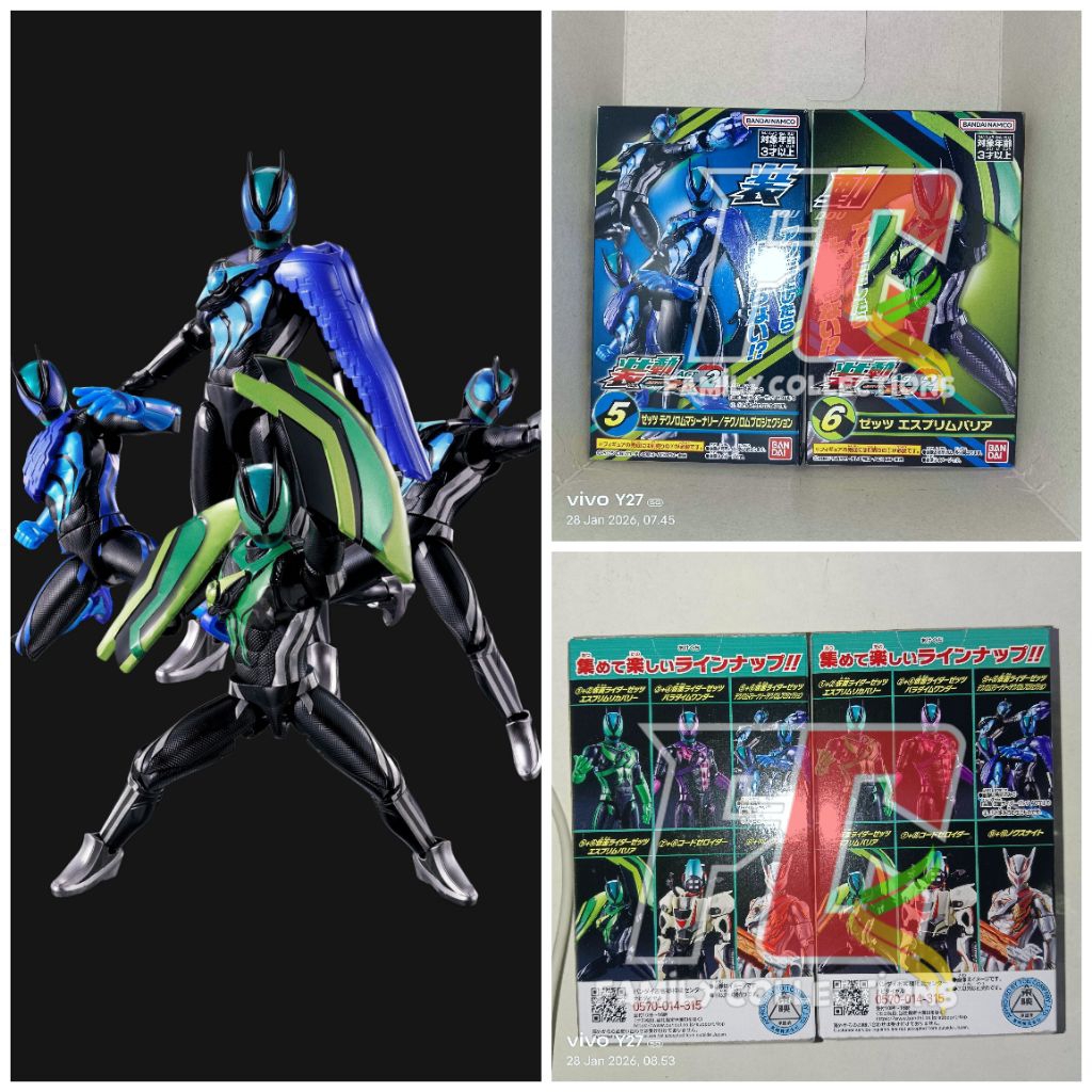 SoDo Kamen Rider Zeztz Technorom Machinery Projection Esprime Barrier Bandai mainan action figure ra