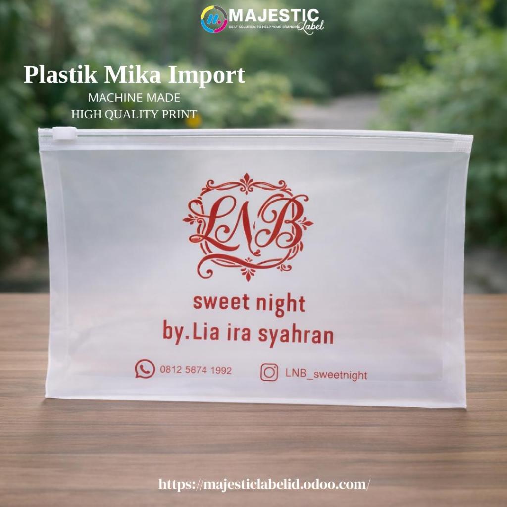 ziplock custom zipper bag plastik mika 'import sablon plastik
