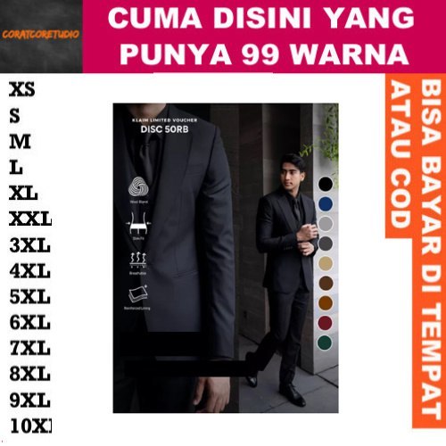99 WARNA JAS PRIA UKURAN BESAR / JAS NIKAH UKURAN JUMBO JAS Blazer Celana Setelan Jas & Celana Forma