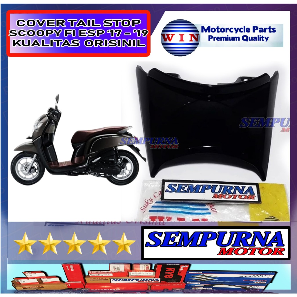 Merek Win Kualitas Original Cover Tail Lampu Stop atau Sambungan Body Belakang Scoopy Fi Esp 2017 20