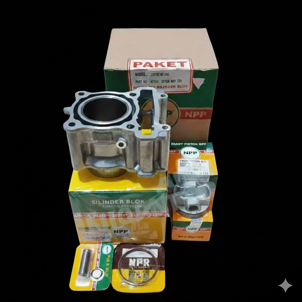 BLOK SEHER JUPITER MX KING BORING SILINDER+PISTON KIT JUPITER MX KING VIXION NEW LED 2015 /2021 100%
