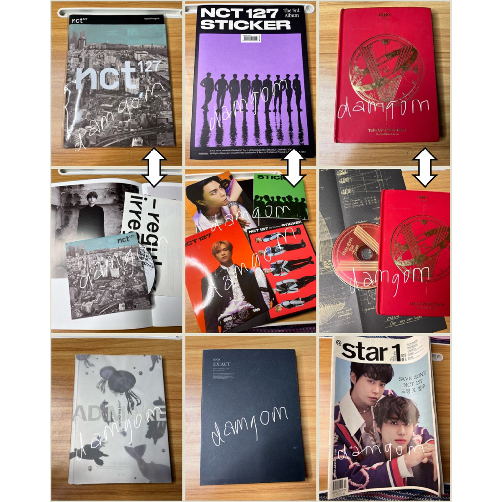ALBUM ONLY NCT 127 STICKER, IRREGULAR, NEO ZONE T VER., RESONANCE DEPARTURE, WAYV TOTM, PHOTOBOOK NA