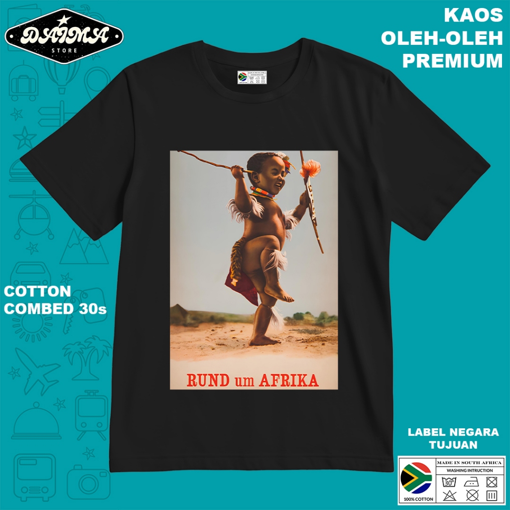 KAOS OLEH OLEH AFRIKA 44 PAKAI TAG LABEL AFRIKA ASLI BAJU SOUVENIR PREMIUM GIFT