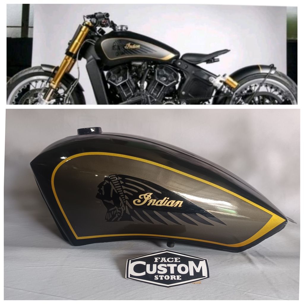 Tangki Custom Bobber Moge Tangki Motor Custom Japstyle Tiger Megapro Scorpio Byson Thunder