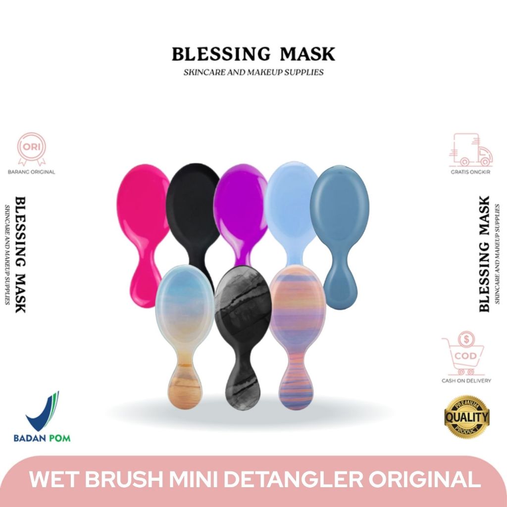 Wet Brush Terrain Textures | Mini Detangler  POLOS |  Sisir Rambut Wet Brush | Wetbrush