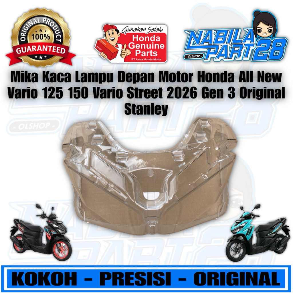 Mika Kaca Lampu Depan Motor Honda All Led New Vario 125 150 Vario Street Gen 3 Tahun 2025 2026 Origi