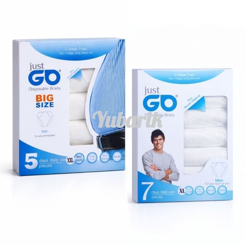 Just Go Celana Dalam Sekali Pakai Pria & Wanita - Disposable Panties Travel Umroh Haji Big Size