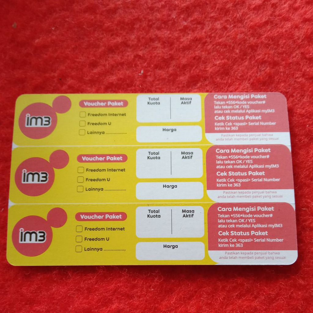 Voucher kosong indosat