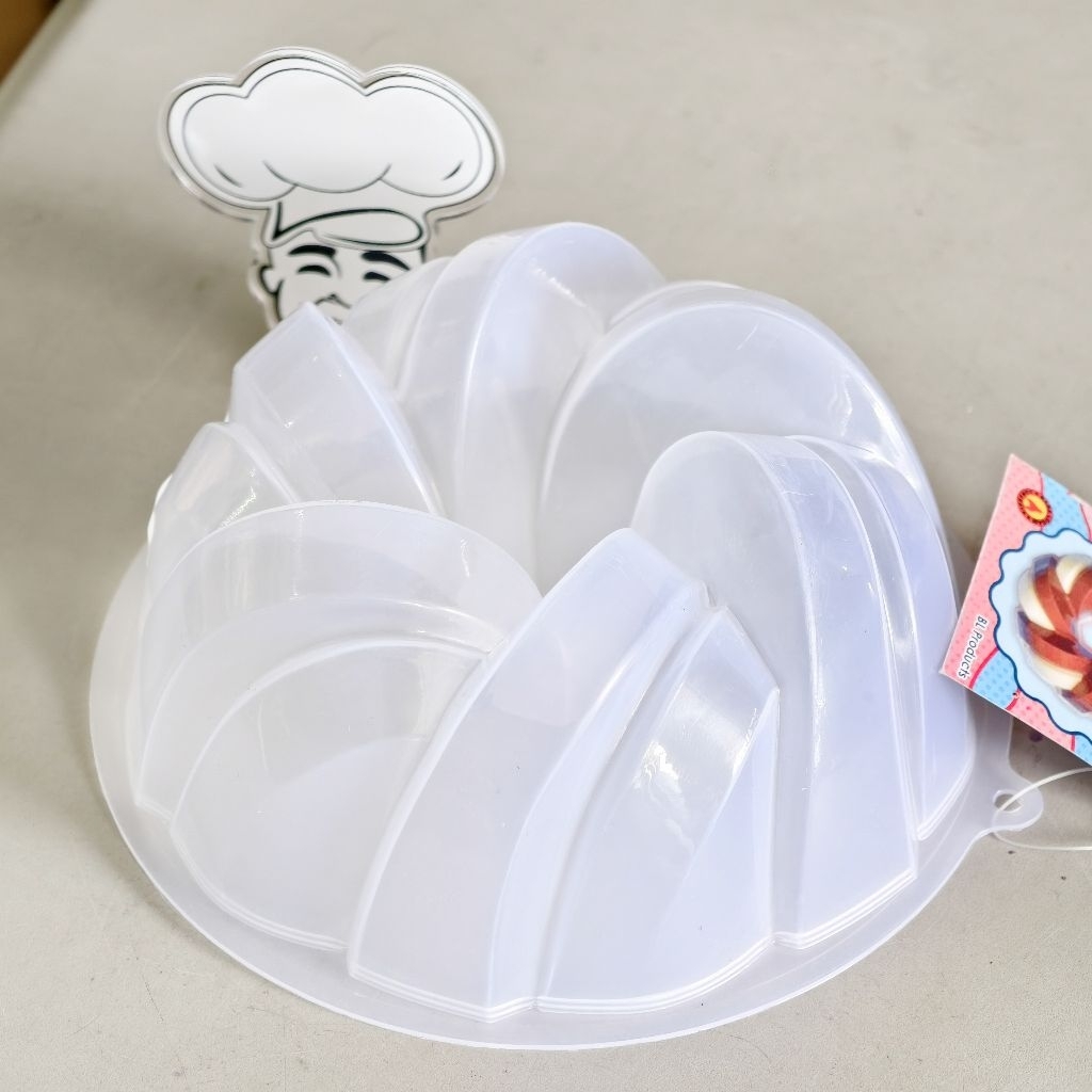 Cetakan Weavia / Cetakan Puding 16Cm Plastik / Cetakan Agar Agar 16Cm (Diameter 16Cm, Tinggi 7Cm)