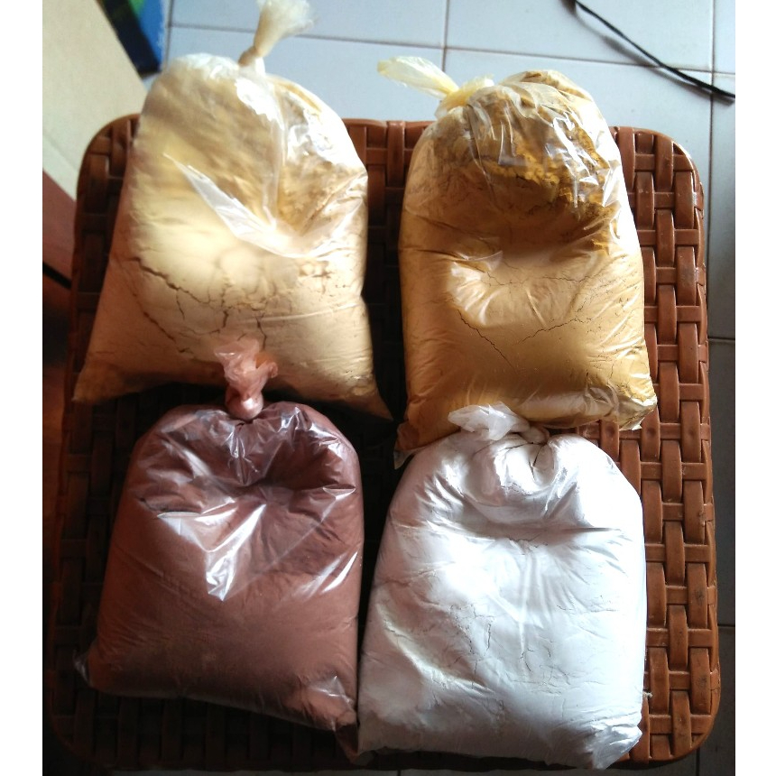 Oker Cat Kayu Serbuk Oker Kuning Kunyit Merah Jati Putih 1 Kg
