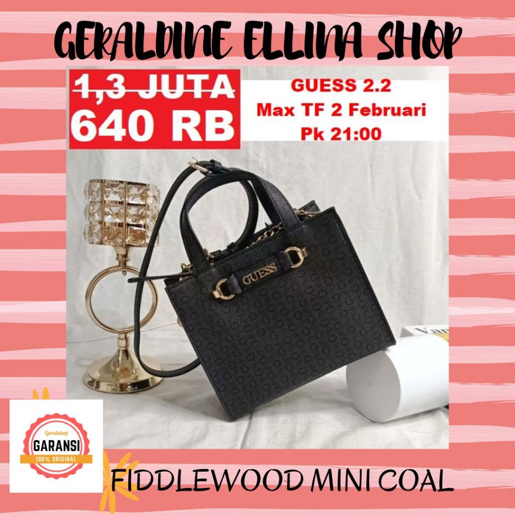 Tas Guess wanita satchel bag ORIGINAL 100% sale FIDDLEWOOD MINI