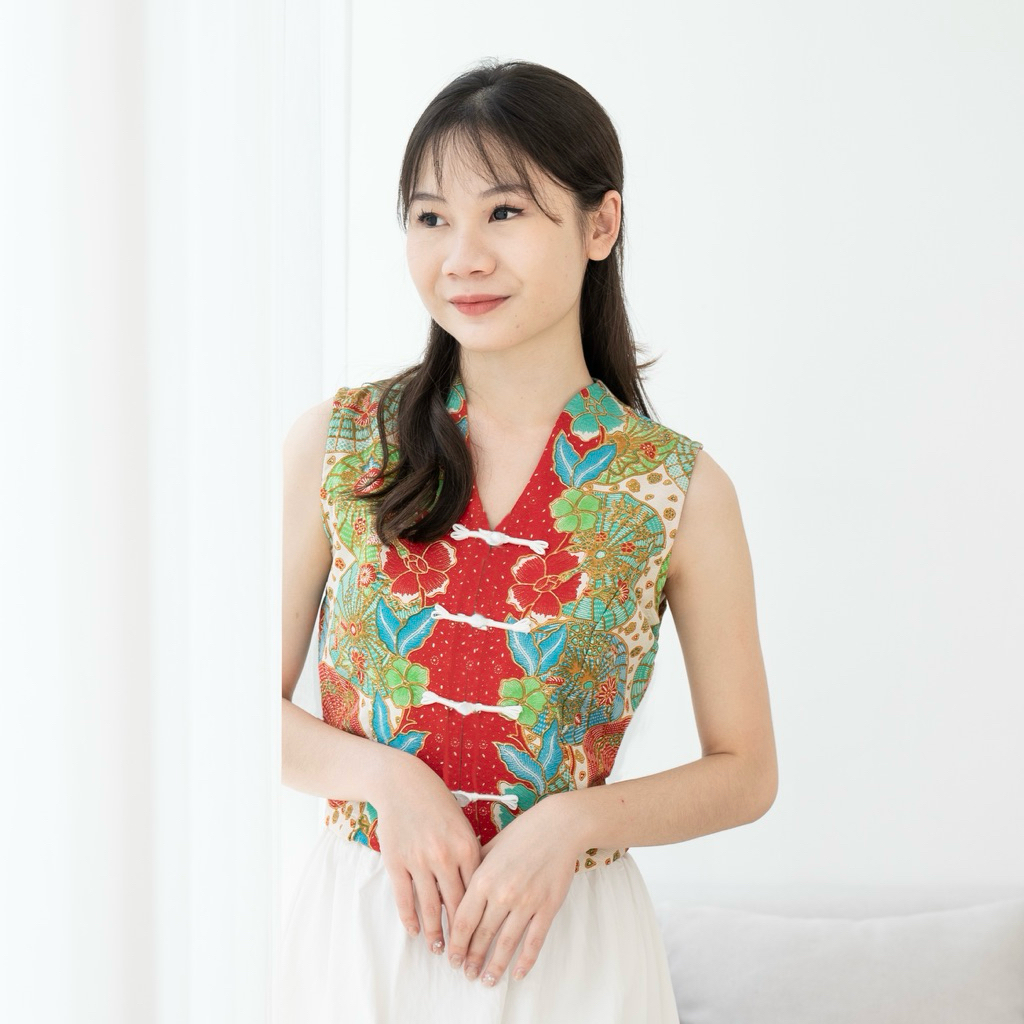 DUMPLING TOP | Atasan Batik Modern, Cheongsam Crop, Batik Cheongsam, Atasan Batik Imlek, CNY Top
