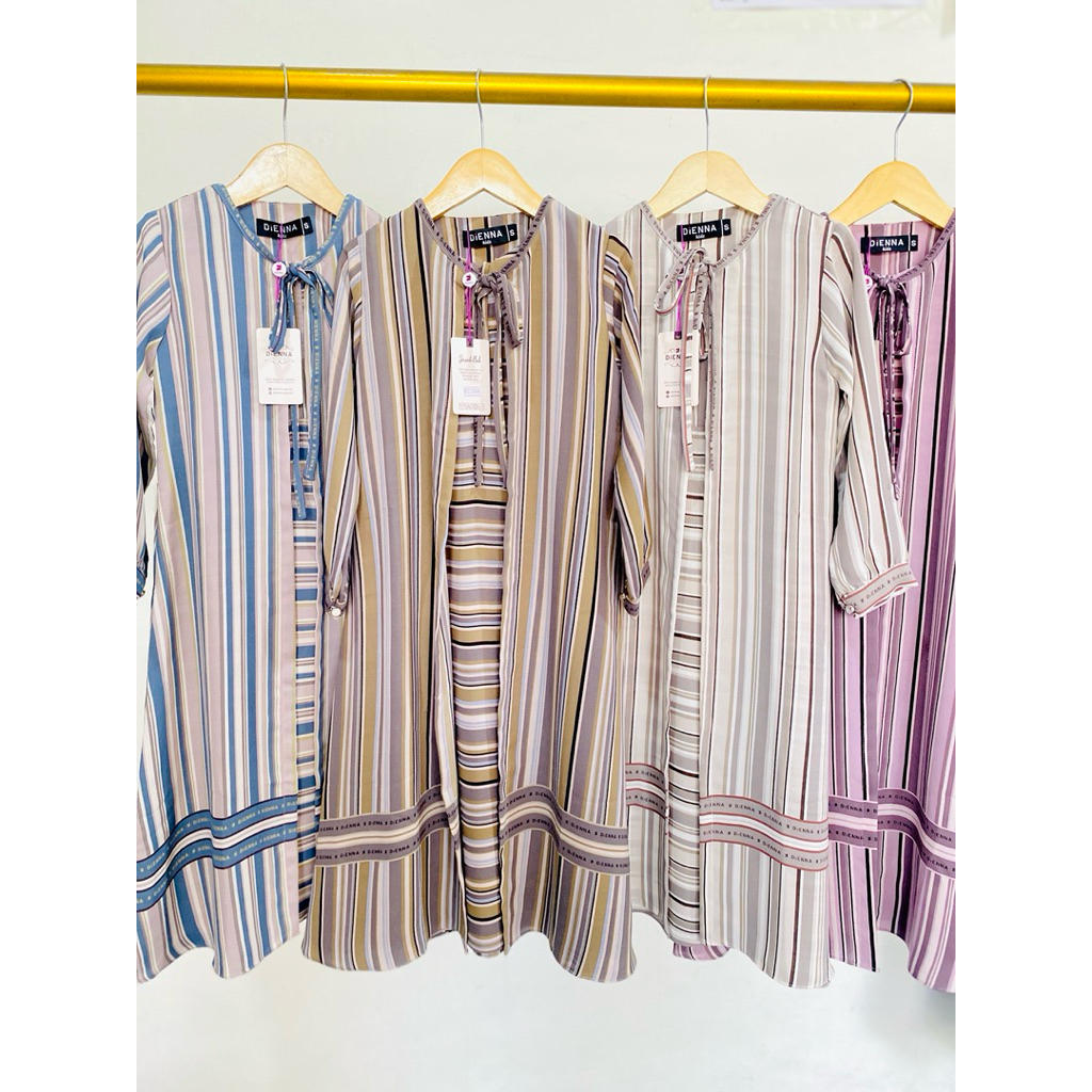 DIENNA SABILA KIDS GILR DRESS ONLY ( tanpa khimar) GAMIS ANAK SALUR + OUTER TEMPEL - DRESS ANAK LUCU