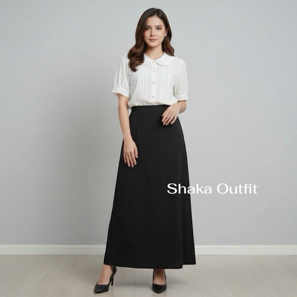 ROK A LINE KERJA PREMIUM | SKIRT A LINE | SKIRT KOREAN STYLE | ROK KERJA WANITA | ROK POLOS