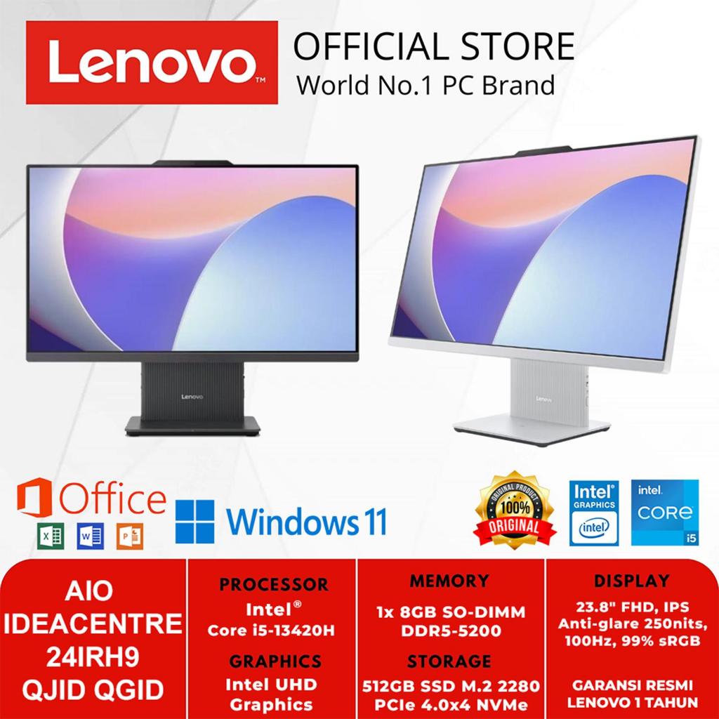 All in One PC LENOVO IdeaCentre AIO 24IRH9 QGID QJID | i5-13420H 8GB 512GB SSD 23.8" FHD IPS WIN11 H