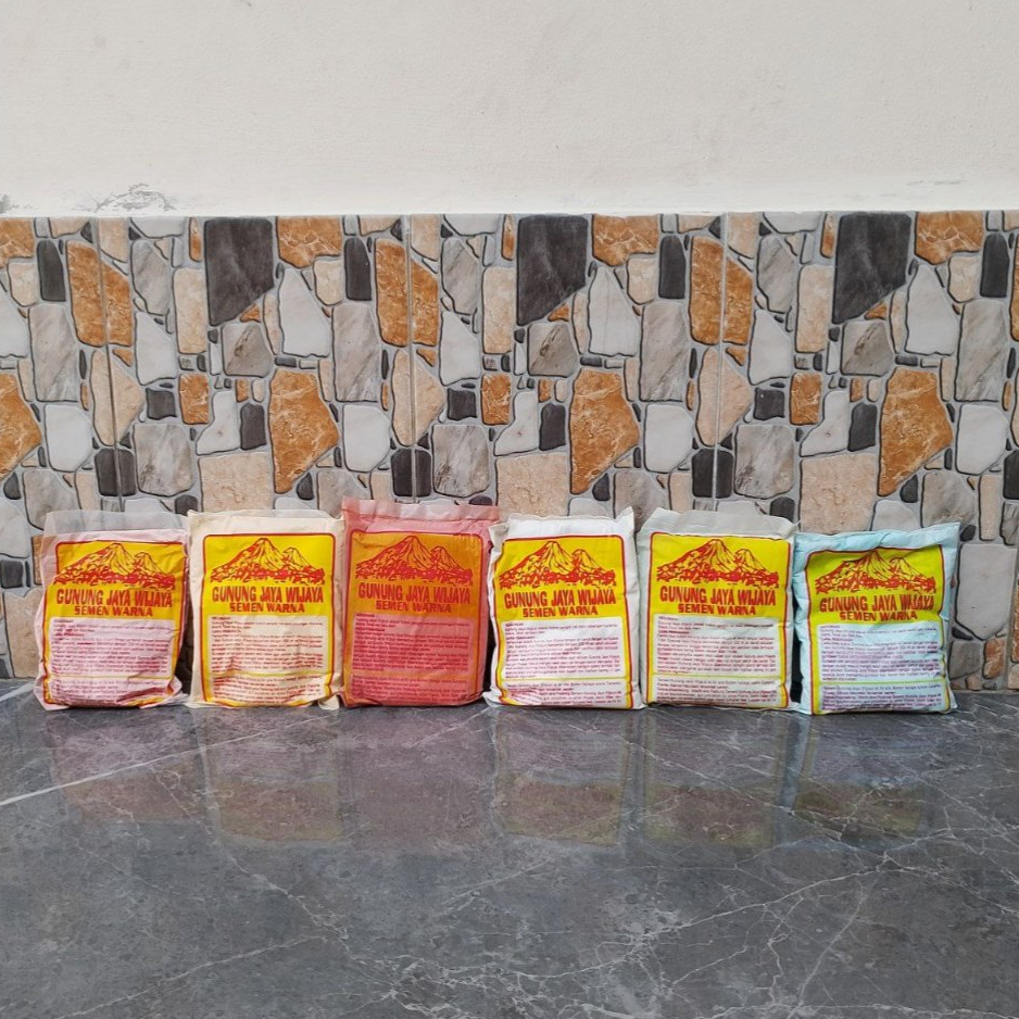 Semen Warna Maroon Putih Pink Hijau Kuning Biru Pengisi Nat Keramik