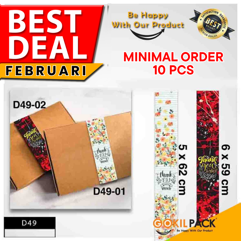 Sleeve Box|Paper Belt|Sleeve Thank You|Hiasan|Aksesoris Packaging|D49