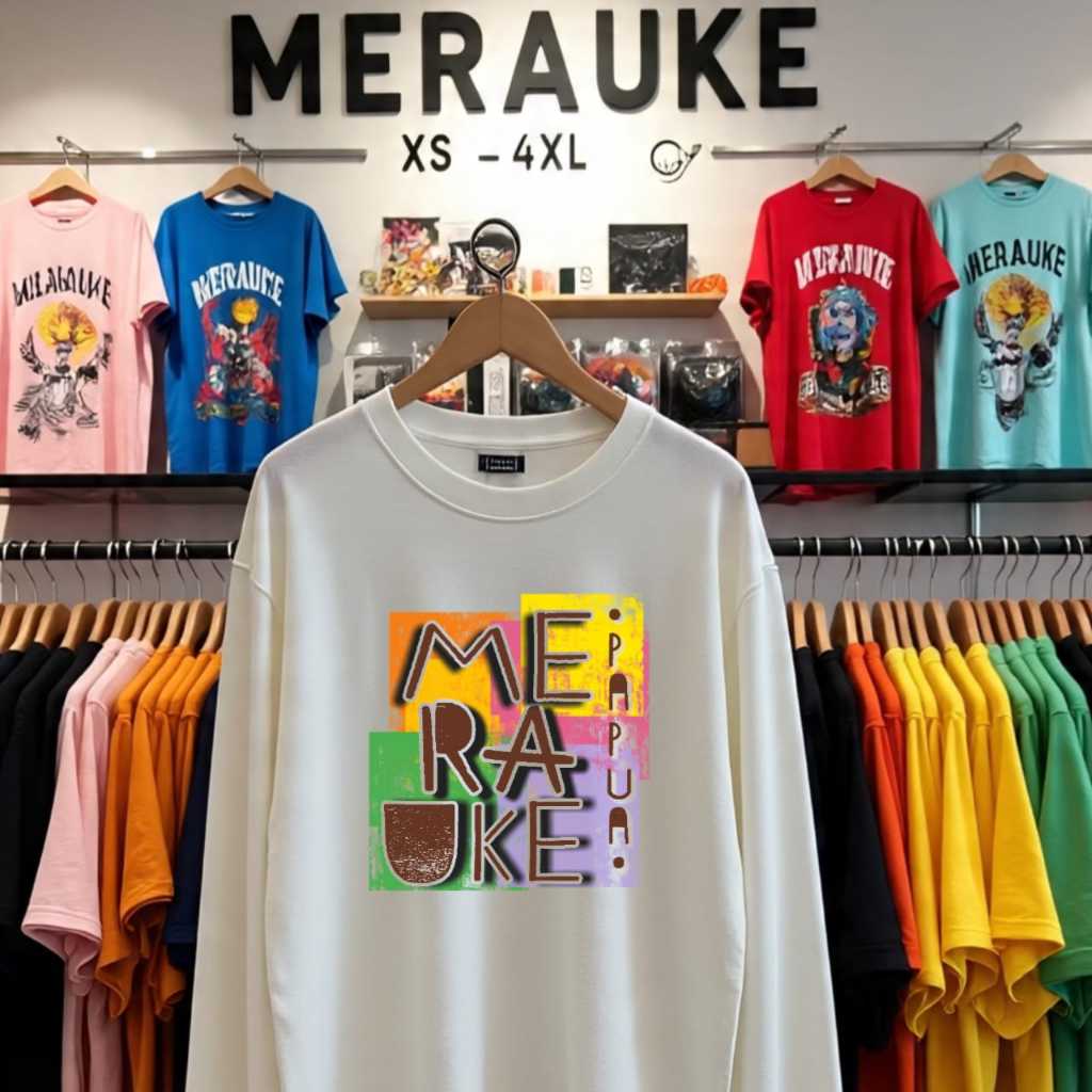 Kaos LP Merauke Papua Oleh-oleh Souvenir Menarik - Kaos Cowo Cewe Bahan Tebal Combed 20s