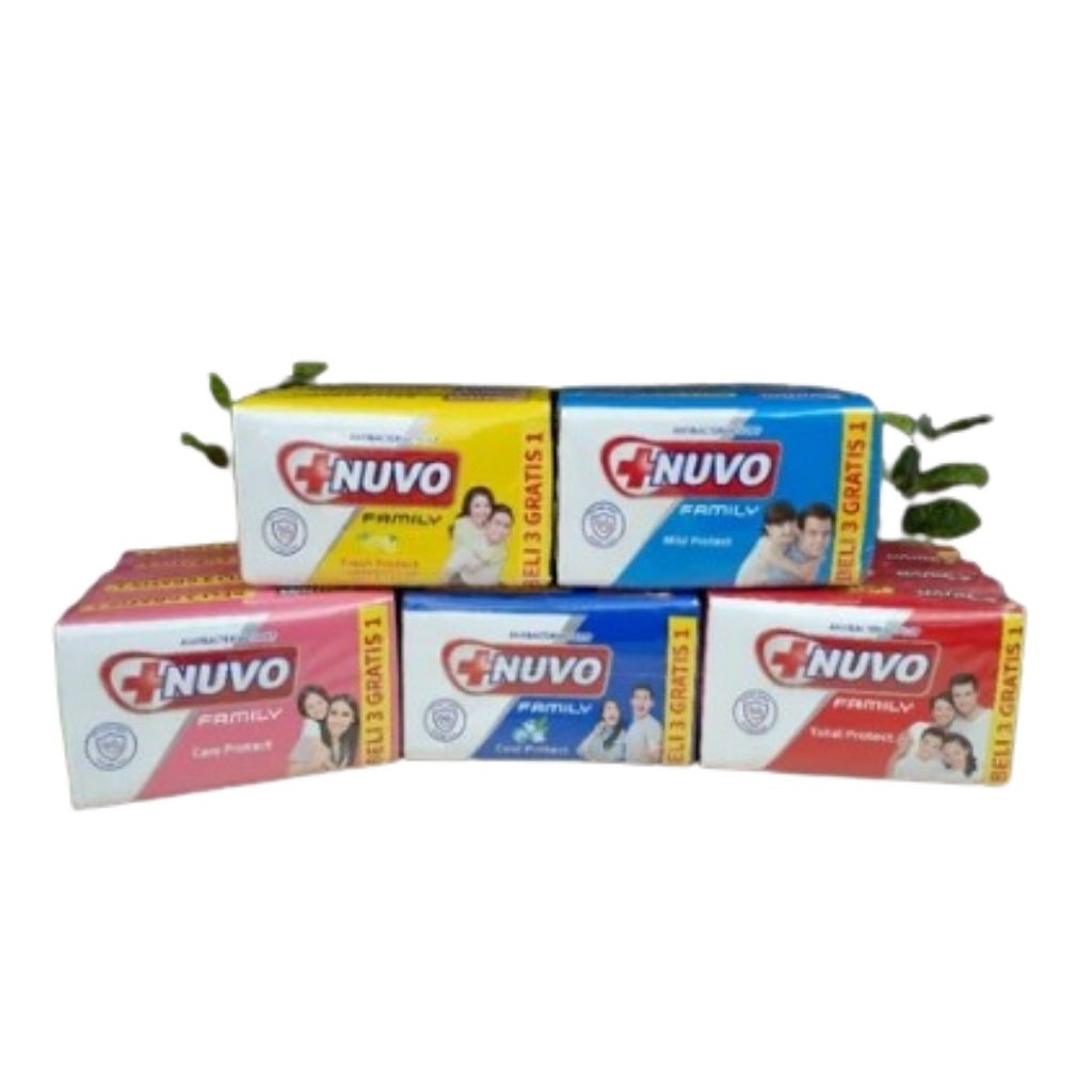 Nuvo Family Soap Bar Sabun Mandi Batang Banded 3+1 X 100gr