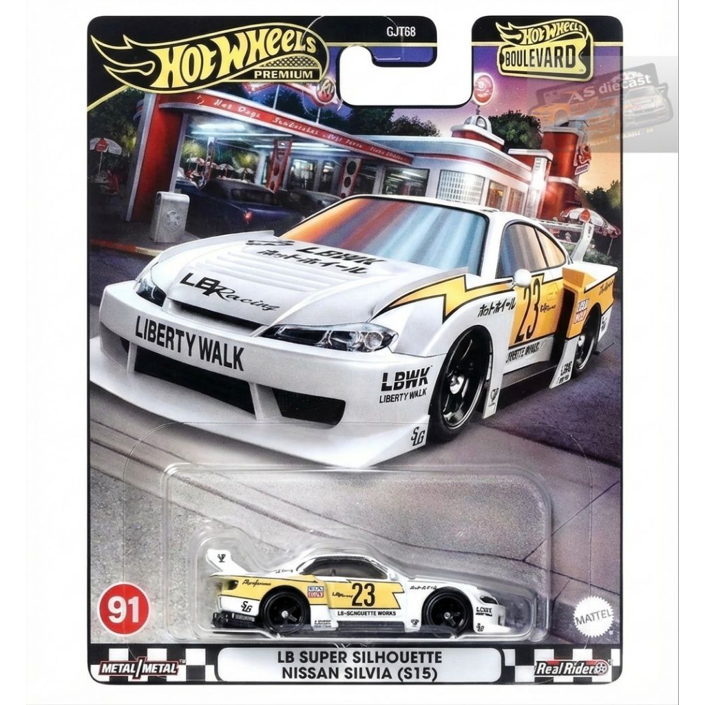 Hot Wheels Premium Nissan Silvia S15 LBWK Putih