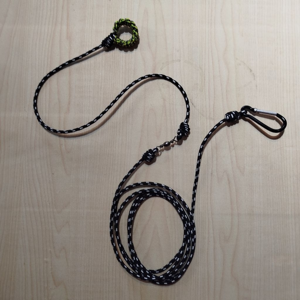 Tali Kaki Umbar Ayam Hutan Premium Tali Besar Anti Melintir Karabiner