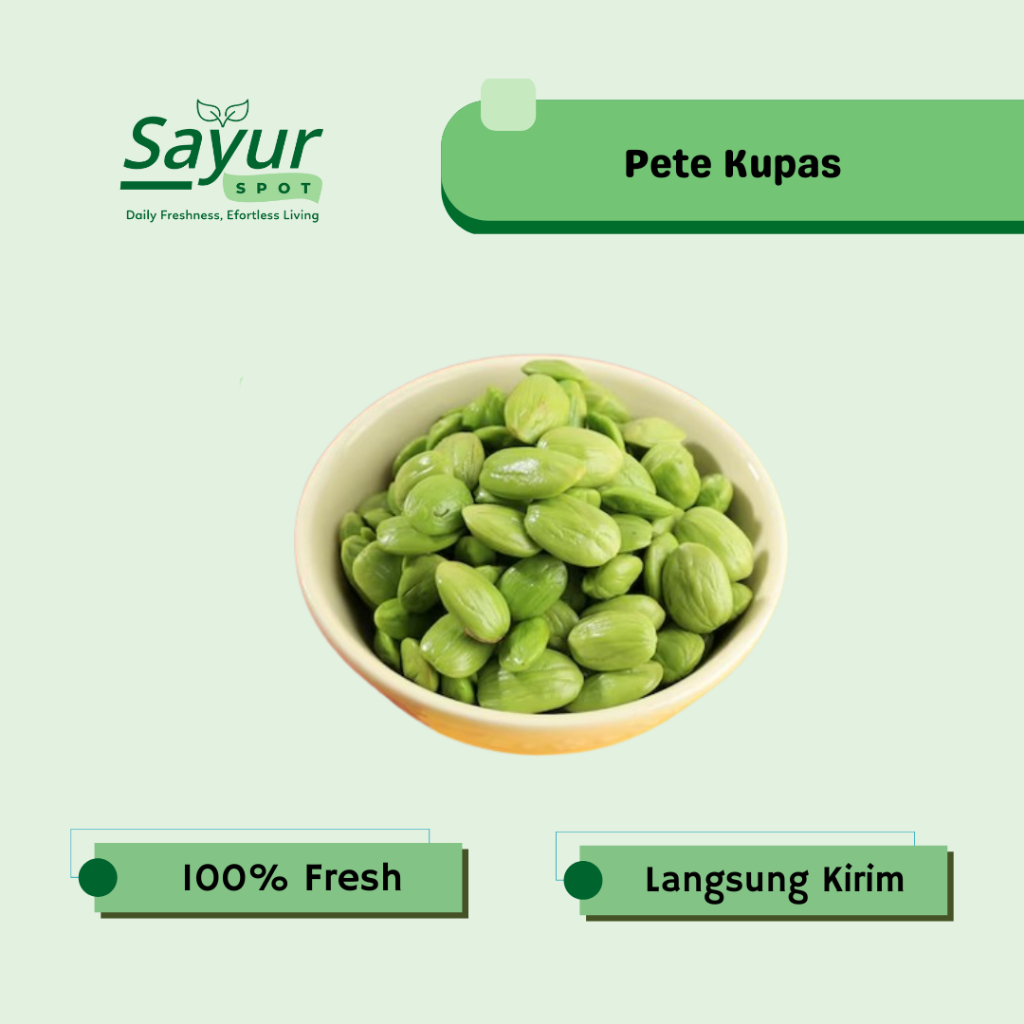 Pete Kupas 100gr / Pete Frozen Bersih Siap Masak | Sayur Spot Bekasi