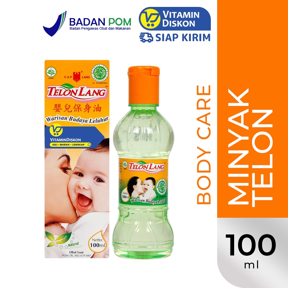 Cap Lang Minyak Telon 100 Ml | Pereda Perut Kembung, Masuk Angin Dan Penghangat Tubuh Bayi