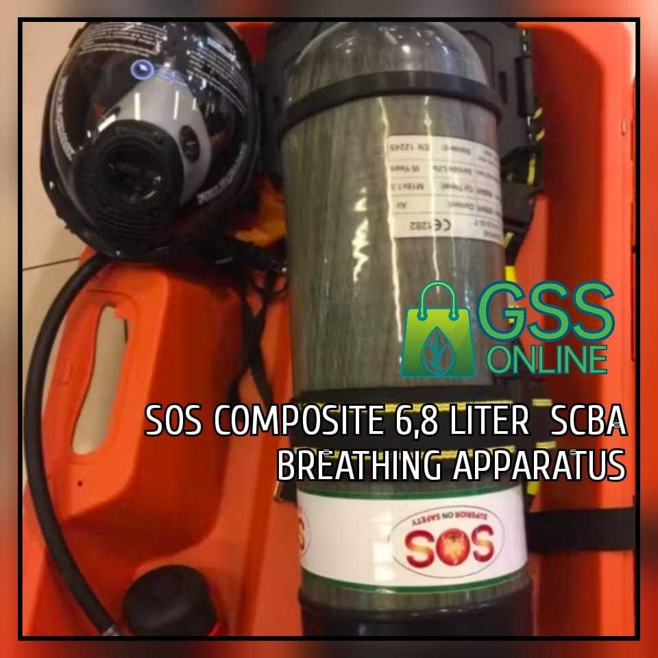 SCBA SOS 6.8L Carbon Composite Breathing Apparatus Fire Rescue Full Set Box Safety