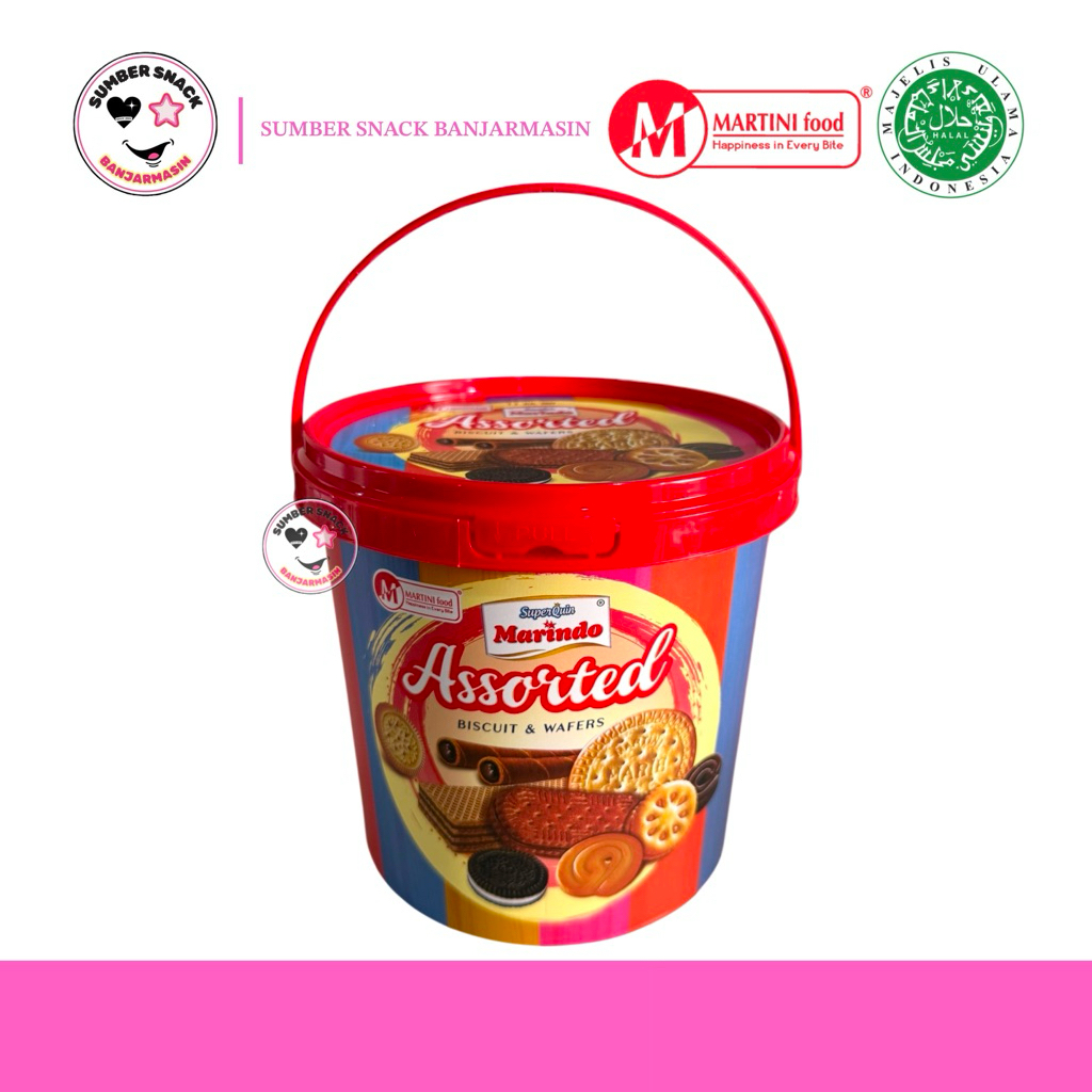 (Edisi Lebaran) Marindo Assorted Biscuit Wafers Toples (350g)