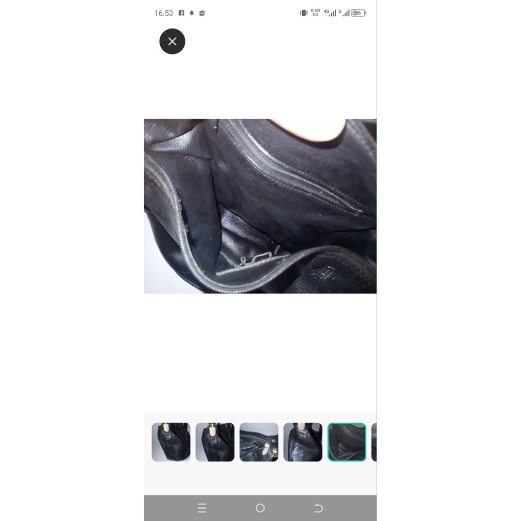 preloved tas guy laroche genuine leather shoulder bag