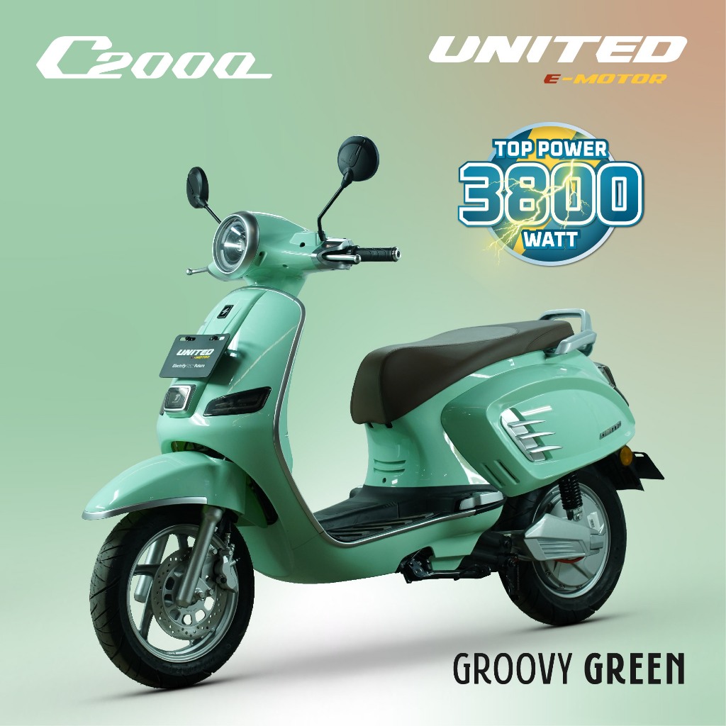 UNITED E-MOTOR Motor Listrik C2000 - OTR JABODETABEK Long Range