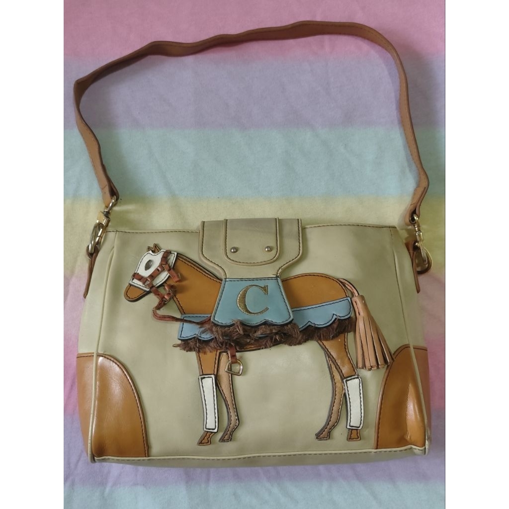 Tas Selempang Lapalette Cream Slingbag Shoulderbag Preloved