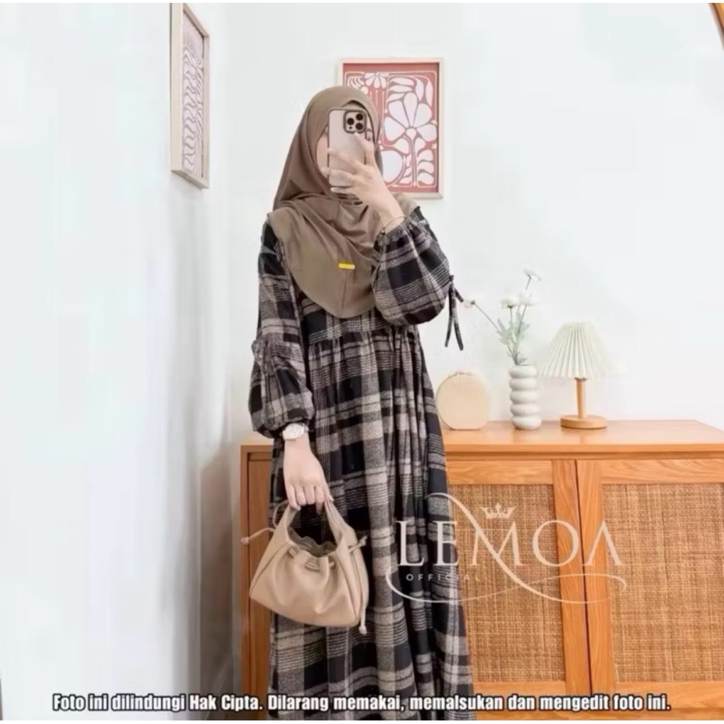 Aurel #2 Dress Pita Lengan Balon by Lemoa