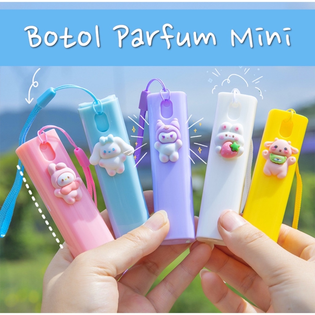 Botol Parfum Karakter Sanrio Isi Ulang 10ml FREE | Bottle Travel Parfum Refill | Botol Spray Parfum 