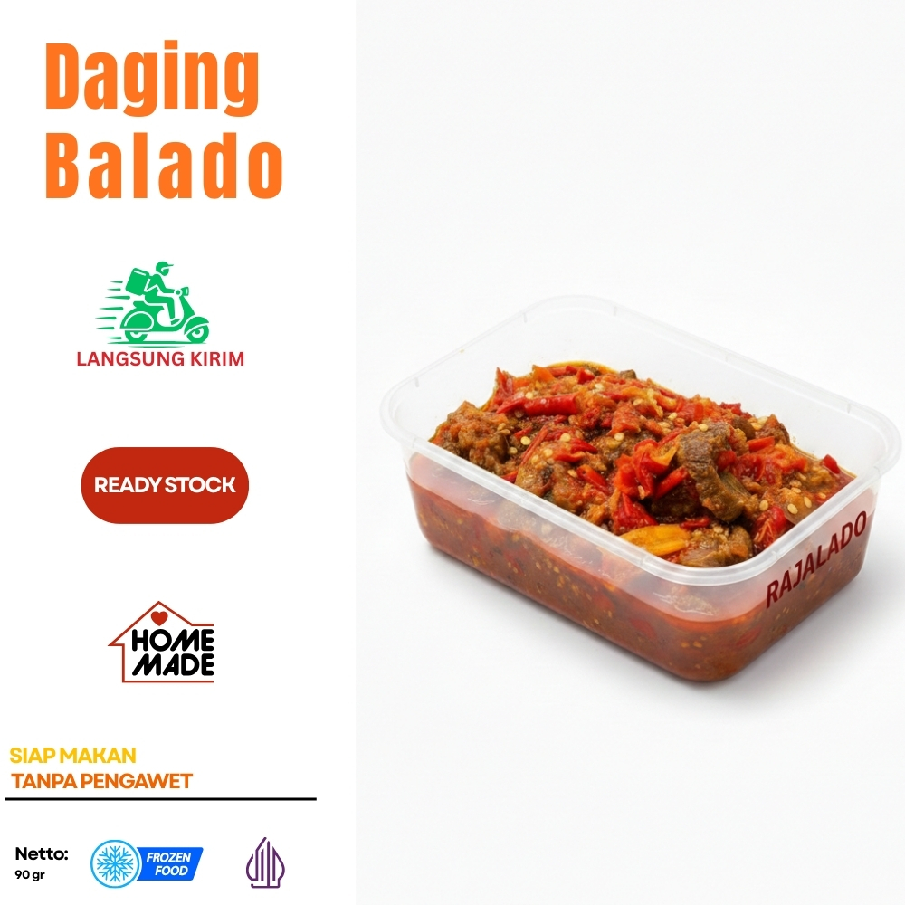 Daging Sapi Dendeng Balado Lauk Siap Saji Home Made Frozen Food Tanpa Pengawet Kirim Instan