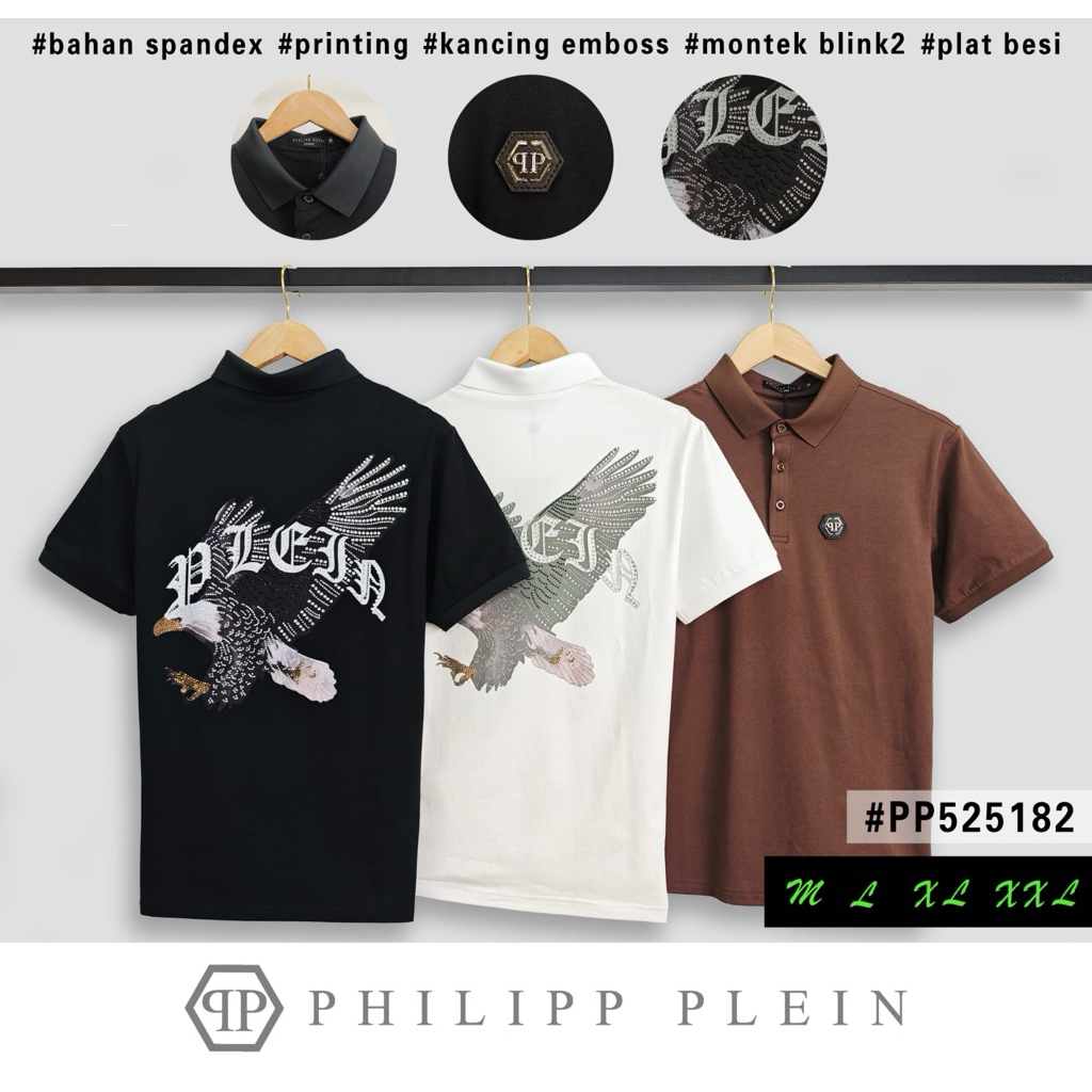 PL525182 Kaos kerah pria Premium import