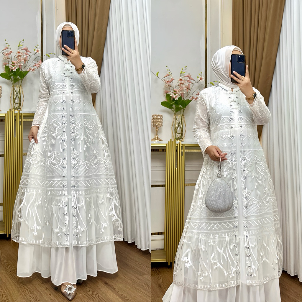 Dress Hana Super Jumbo / Dress Kondangan Jumbo / Dress Lebaran Jumbo / Dress Lebaran Busui Jumbo / D