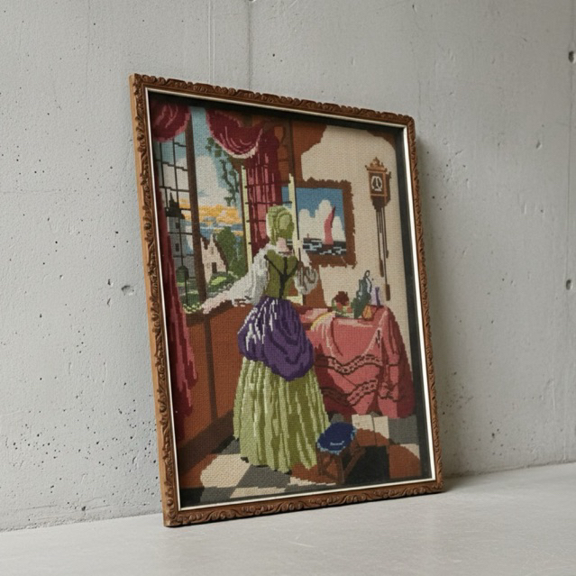 Kristik Eropa Original Ukuran Besar – Dekorasi Dinding Vintage 70x84 cm