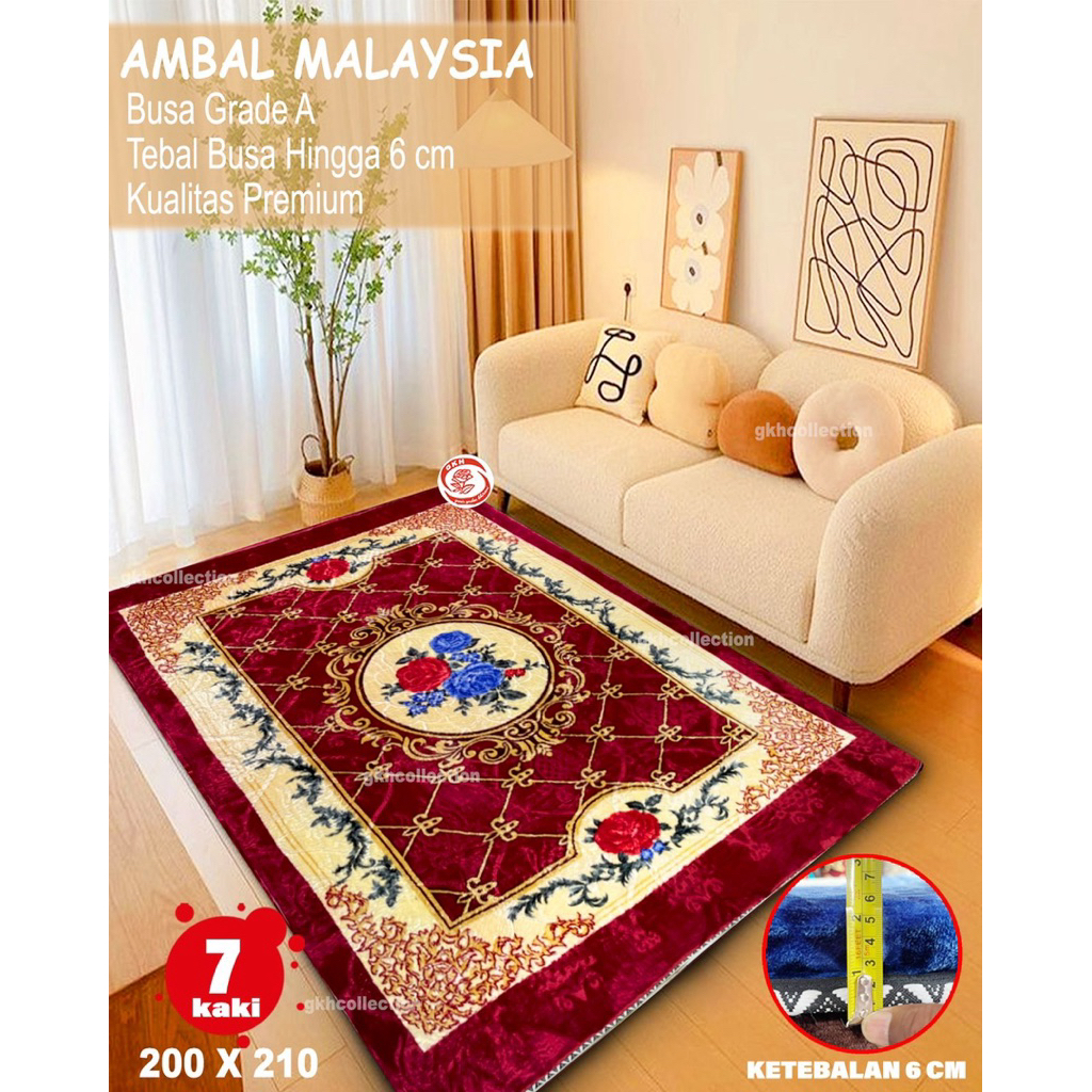 AMBAL MALAYSIA PREMIUM - GRADE A 200 X 210 (7 KAKI ) TEBAL 6 CM / GKHCOLLECTION