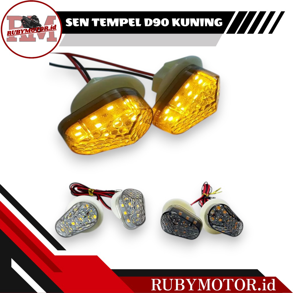 COD Sein Tempel LED Sen Tempel Oval Mika Smoke D90 R15-V2/V3, CBR NEW/OLD, NINJA RR/R, GSX150, VIXIO