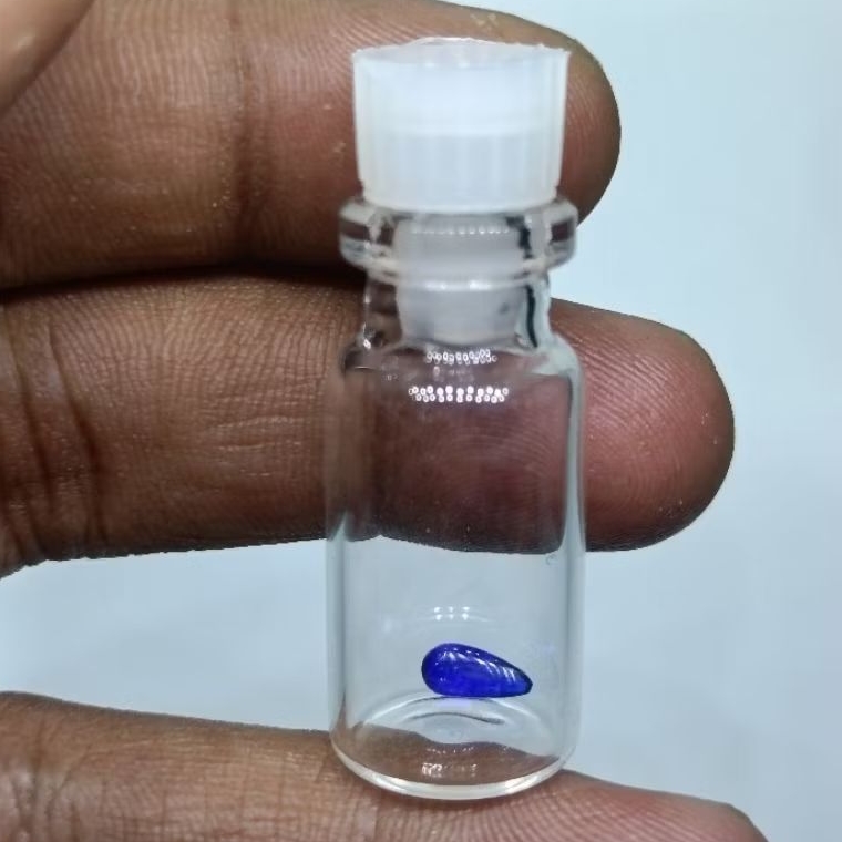 Batu Akik Biru King Safir , Tetes Air , + Botol Mini