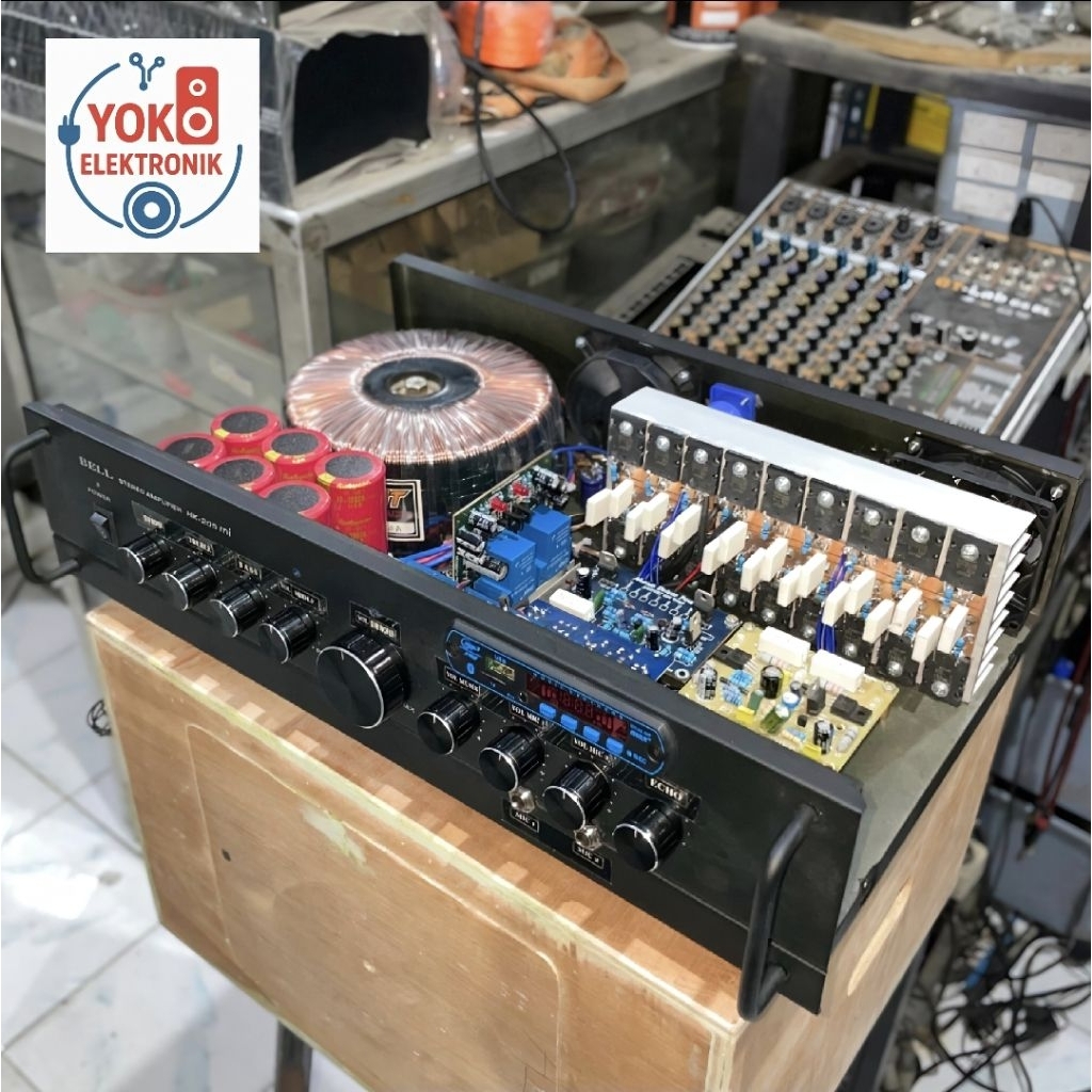 Power Amplifier Rumahan 10 Ampere(MURNI) CT 45, MIDDLE DAN SUB PISAH, BOX BELL TEBAL, Rakitan YOKO E