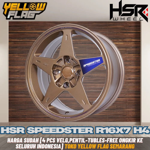 HSR WHEEL Velg Mobil Ring 16 4x100 Alloy Calya Sigra Mobilio Freed Swift Velg Racing Ring 16