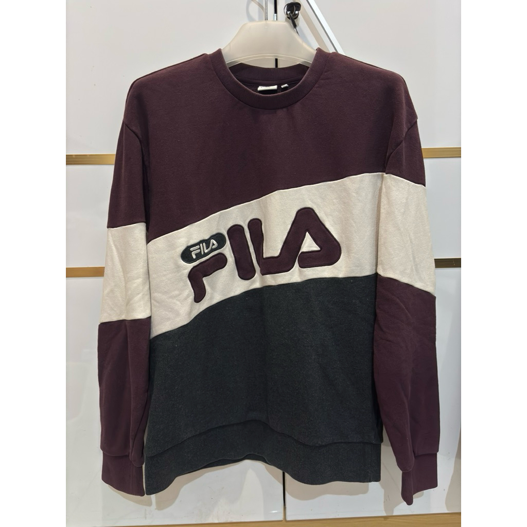 Crewneck baju lengan panjang FILA colorblock